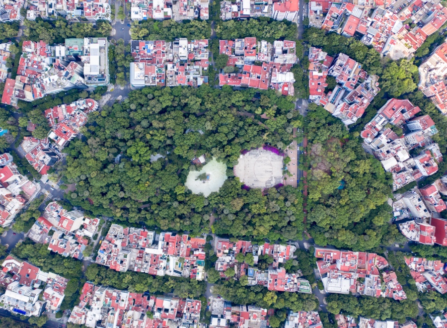 Vista Aérea del Parque México
